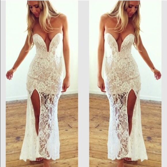 White Maxi Lace Dress