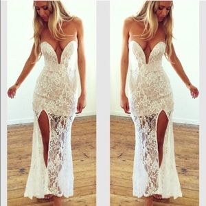 White Maxi Lace Dress