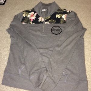 pink 1/4 zipped sweatshirt