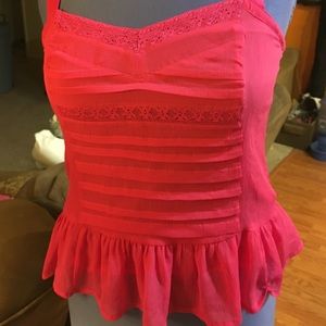 ❤️SOLD❤️ AE pink peplum tank