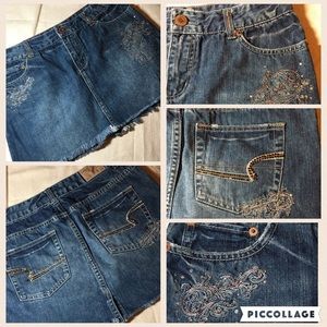 🌸2/$10 American Eagle Denim Jean Mini Skirt Sz 6