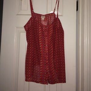 Polka dot printed tank top silky material
