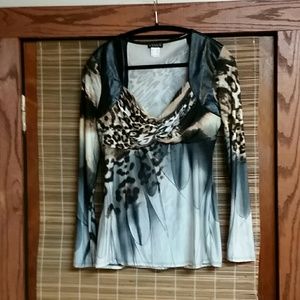 Venus animal print blouse