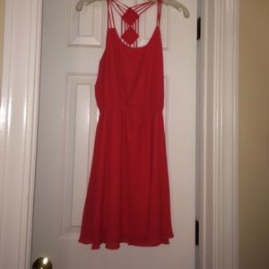 Red party dress