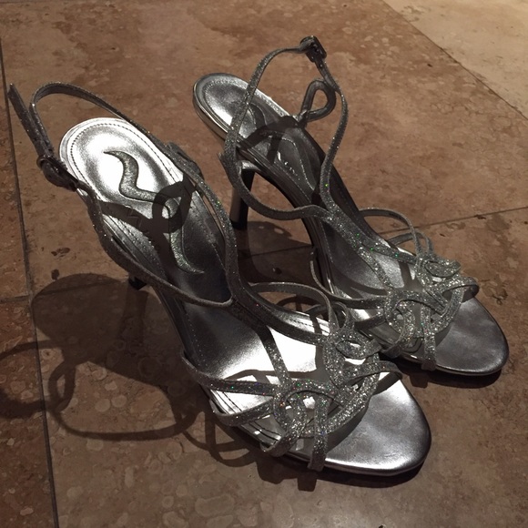 Silver Sparkle Nina Brand High Heels