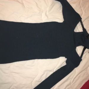 Fitted sweater dress olive green