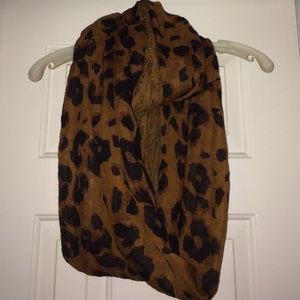 Leopard print infinity scarf