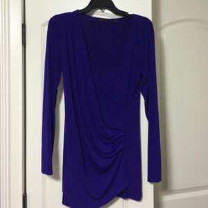 Ruched blue top