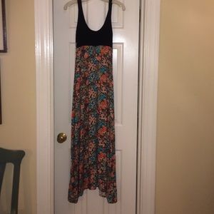 Flower printed maxi dress