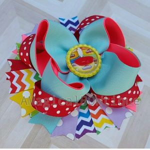 Playdough Birthday Bow , Playdough Hair Bow