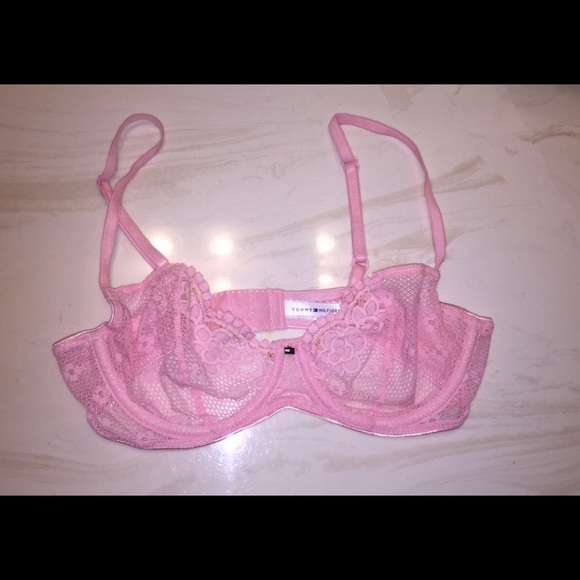 Baby pink laced bralette