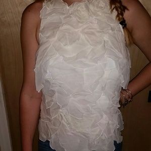 Flower/ruffle blouse