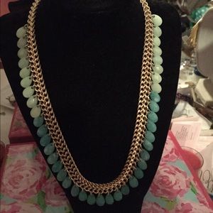 Stella & Dot Contessa Jade Green Gold Necklace