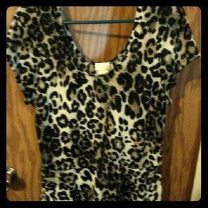Leopard peplum top