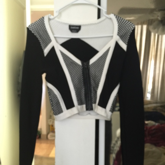 Bebe black longsleeve with skirt