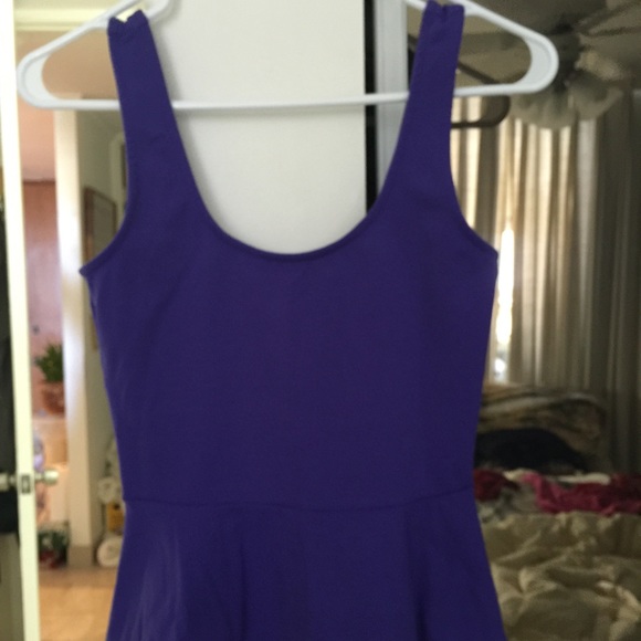 Bebe purple top and pencil skirt..