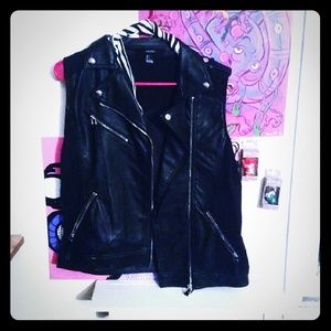 Studded Faux Leather Vest
