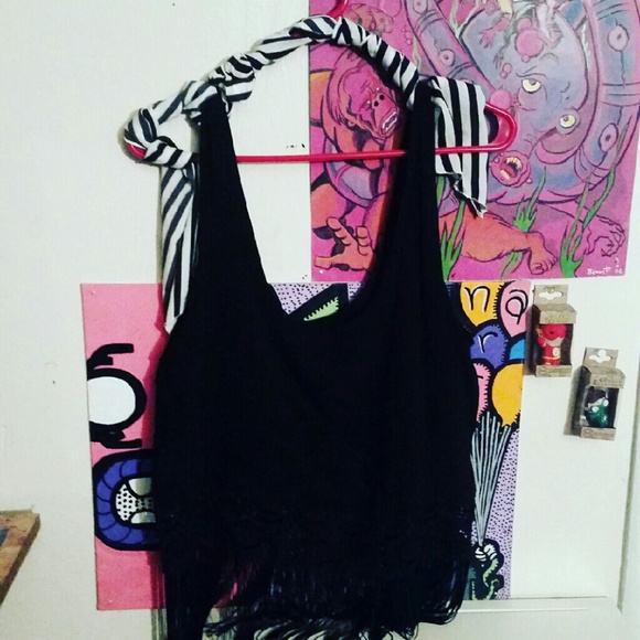 Crop Fringe Tank