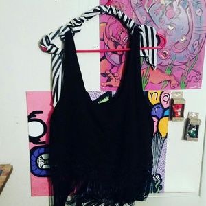 Crop Fringe Tank