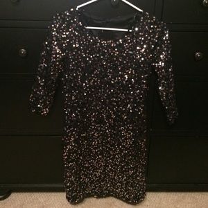 Black sequin party dress