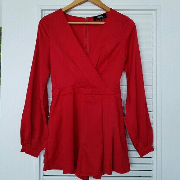 LULU*S
It's Smooch-ual Red Long Sleeve Romper - Picture 3 of 4