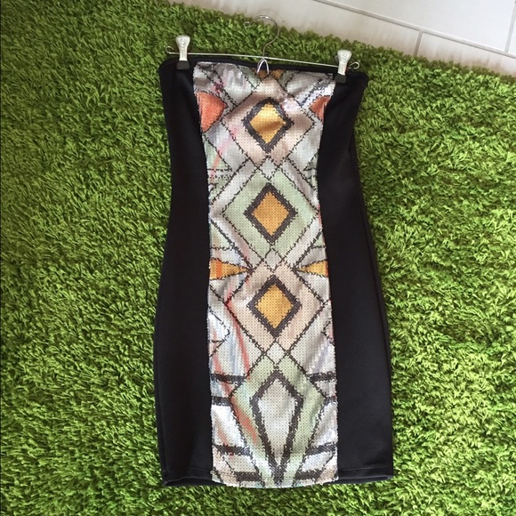 sequin pattern dress