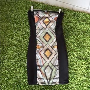 sequin pattern dress