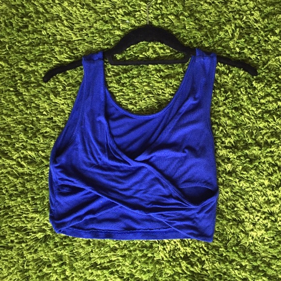 royal blue crop top