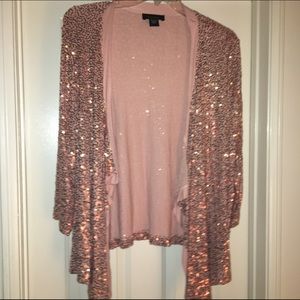 Sequined flowy cardigan
