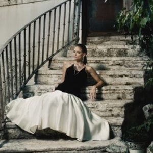 SOLD✨Vntage velvet & silk boned dress