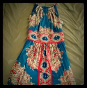 Dress Barn summer dress with cutouts in front back