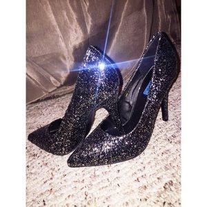 Penny Sue pointed toe glitter heels