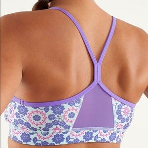 NWT lululemon sport bra-twiggy power purple floral