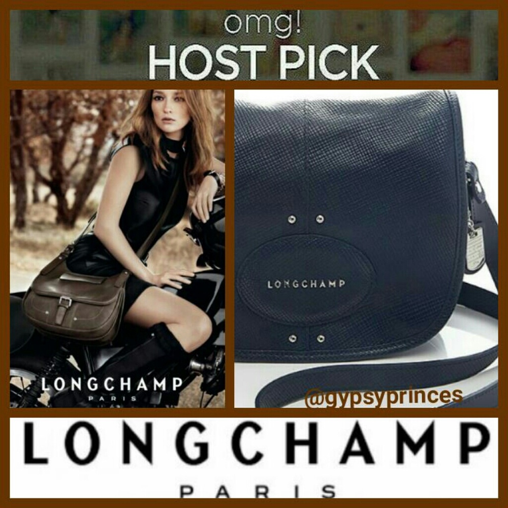 LONGCHAMP PARIS  Quadri Saddle Handbag n Key Fob