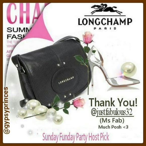 LONGCHAMP PARIS Quadri Saddle Handbag n Key Fob - Picture 4 of 4