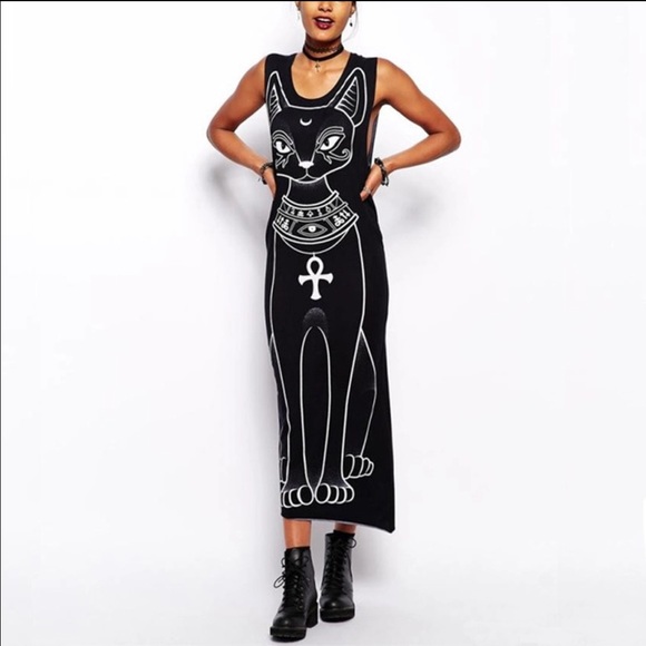 New!Beautiful cat print dress