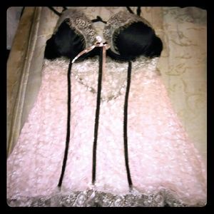 Victoria's Secret Peach and Black Colored Lingerie