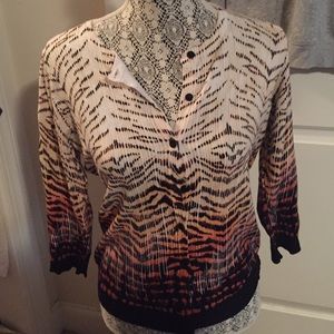 NWOT Animal Print Button Up Cardigan