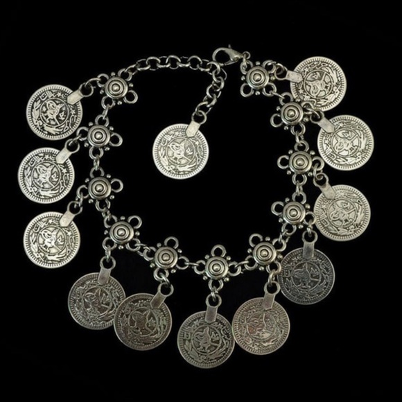 🚫SOLD OUT🚫🎉HP🎉Boho Coin Bracelet Or Anklet - Picture 2 of 3