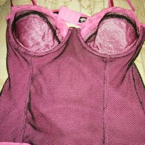 SKULLCANDY PINK & BLACK 36C Lingerie Top