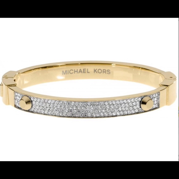 Michael Kors Jewelry - Authentic Michael Kors Crystal Pave Hinge Bracelet