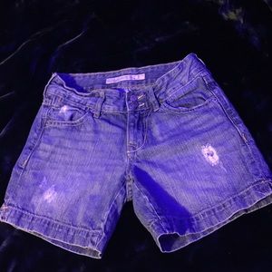Jean distressed shorts