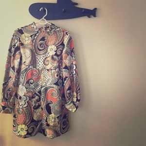 70's vintage long sleeve dress