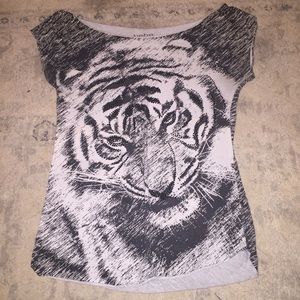 Bebe tiger embellished top