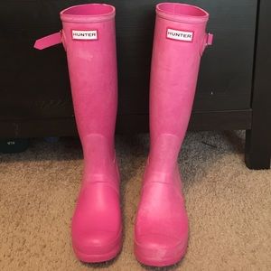 Pink Hunter boots