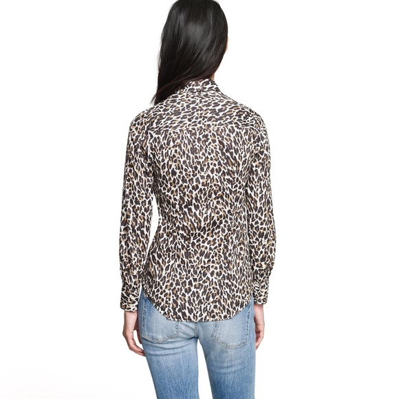 J.Crew Perfect Shirt Leopard - Picture 2 of 3