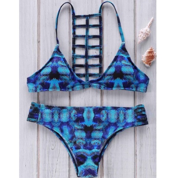 Printed Bikini Top and Bottoms