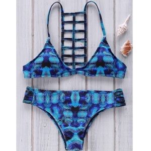 Printed Bikini Top and Bottoms