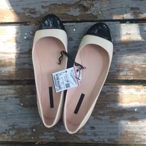 SALE ⚡️ NWT Zara Flat with Patent Accent