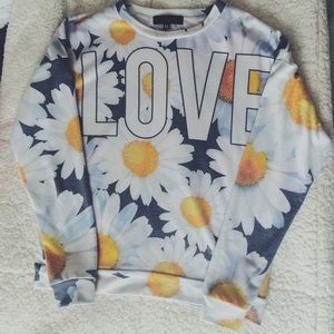 Flower pattern sweatshirt